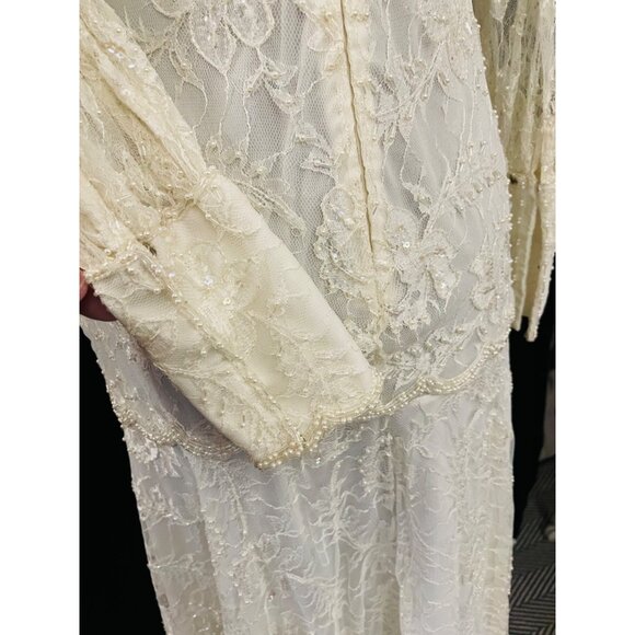 Vintage Lillie Rubin Beaded Dress use as wedding dress Size Small - Picture 7 of 11